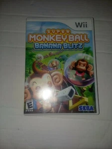 Super Monkey Ball: Banana Blitz (Nintendo Wii, 2006) COMPLETE GAME BOX MANUAL  - Picture 1 of 4