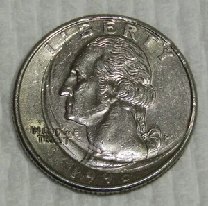 1998-P Off Center Washington Quarter Shifted, Doubling Reverse Multi Die Struck - Picture 1 of 16