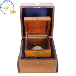 Stunning 1919 Elgin 21J Father Time Chronometer Ship Clock With Original Boxes - Picture 1 of 14