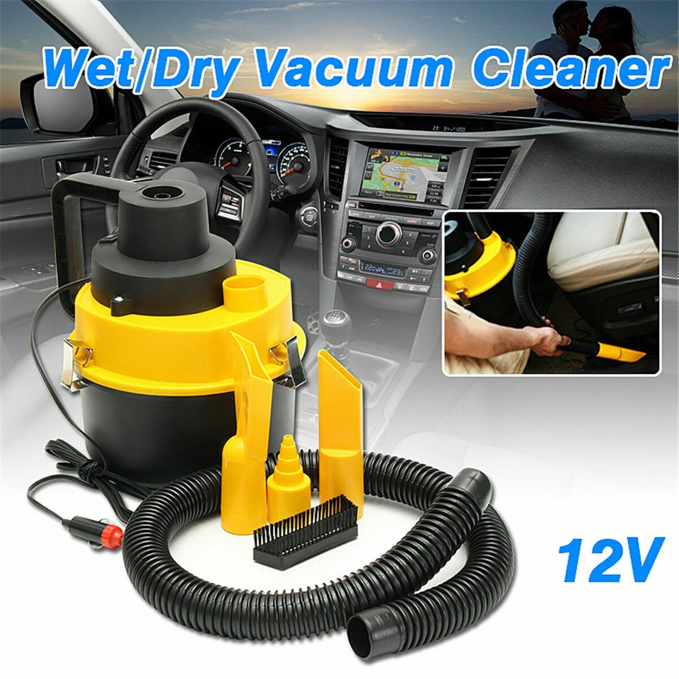 12V 75W Wet Dry Vacuum Cleaner Inflator Portable Turbo Hand Held for Car Vehicle - Image 1 of 4