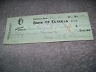 1914 Bank Of Eufaula Alabama Mrs. R. E. Starnes Millinery & Notions Bank Check