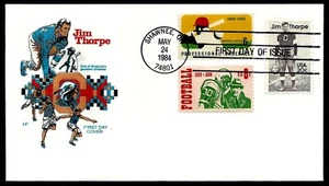 USA, SCOTT # 2089, 1381-1382, COMBO HOUSE OF FARNAM JIM THORPE BASEBALL FOOTBALL - Picture 1 of 1