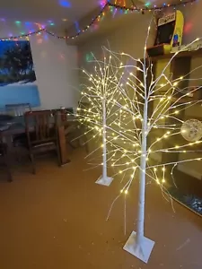 Lighted Birch Tree Artificial Tree with Lights Christmas Decoration exterior - Picture 1 of 2