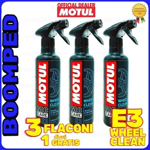 MOTUL E3 WHEEL CLEAN 3X400ML PULITORE SGRASSATORE CERCHI RUOTE GOMME MOTO 03MO63 - Foto 1 di 5