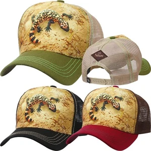 SOMBRERO DE CAMIONERO Animal Granja FUEGO SALAMANDRA Gorra de béisbol Malla del desierto Snapback - Imagen 1 de 8