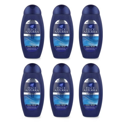 PAGLIERI Felce Azzurra Dusch-Shampoo Cool Blue Mann 6x 400ml Duschgel & Shampoo