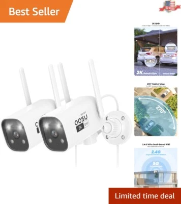 Cámara de seguridad - Visión nocturna - WiFi de 5 GHz y 2,4 GHz - Seguimiento - Audio Foto 1 de 4