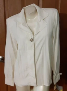Norton McNaughton® Ivory Long Sleeve Blouse Size 6 NWD - Bild 1 von 6