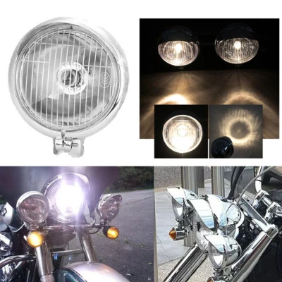 Farol de neblina luz amarela para motocicleta lâmpada de ponto de direção - Imagem 1 de 4