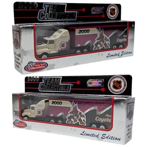 CAMION TRANSPORTEUR COYOTES PHOENIX DE LA LNH 1:80 BLANC ROSE MOULÉ SOUS PRESSION 2000 - Photo 1/4
