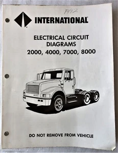 Diagramas de circuitos eléctricos internacionales 2000 4000 7000 8000, manual de camión 1992 - Imagen 1 de 3