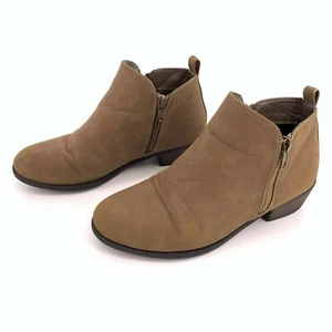 Pierre Dumas Booties Brown Size 6 Double Side Zipper Ankle High Boots - Picture 1 of 8