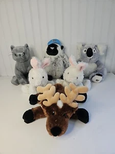 Webkinz Ganz Plush Lot Of 6 Monkey, Reindeer, Cat, Twin Bunnies, Koala- No Codes - Picture 1 of 18