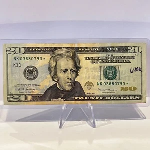Low Print $20 Dollar Bill Star Series 2017 (640k Print) * US Paper Currency - Picture 1 of 2