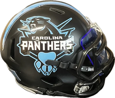 Mini Casco Personalizado Carolina Panthers - Negro Diseño Alternativo Foto 1 de 4