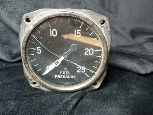 Vintage Aircraft Aviation Gauge Used As Is Untested Fuel Pressure Gauge - Bild 1 von 6