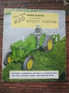 Original 1955 Brochure for John Deere 420 Utility Tractor - Picture 1 of 11