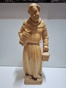 Holzschnitzfigur Mönch Mit Bierkrug Ca.45cm Groß 1996 - Bild 1 von 13