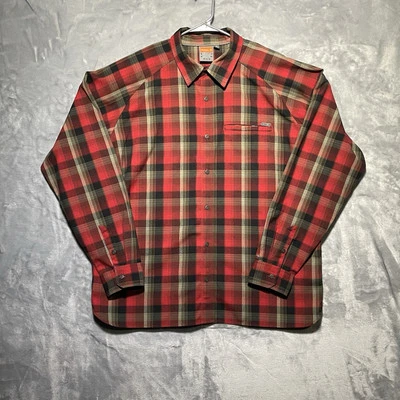 Merrell Red Long Sleeve Opti Wick Flannel Shirt Mens XXL 30+ UPF Big And Tall - Image 1 of 4