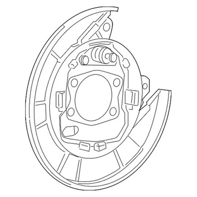 For Chrysler 200 12-14 Mopar Rear Passenger Side Drum Brake Backing Plate Foto 1 de 2