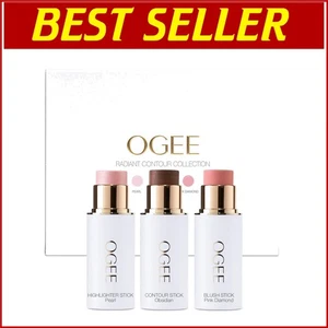 Radiant Contour Stick Trio: Certified Organic Bronzer, Blush & Highlighter - Picture 1 of 11