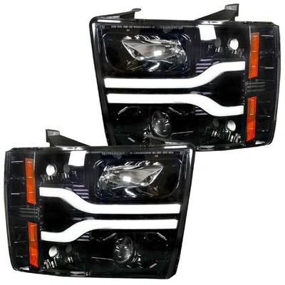 Recon 264195BKC Projector HeadLights Smoked Lens 07-13 Silverado 1500/HD - Image 1 of 4