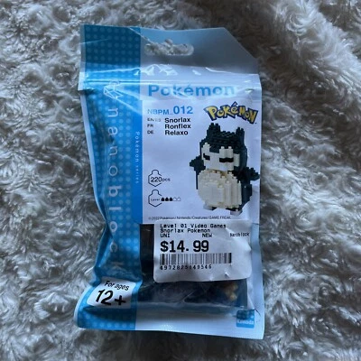 Snorlax Pokemon Nanoblock Miniature Building Blocks NBPM012 Japanese - Image 1 of 4