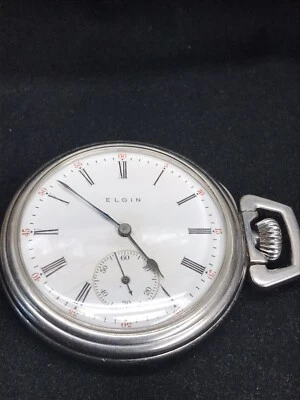 DE COLECCIÓN ELGIN 1908 SIDEWINDER 16S, 15J, GRADO 312 NÚMEROS ROMANOS FUNCIONA MUY BIEN USADO Foto 1 de 4