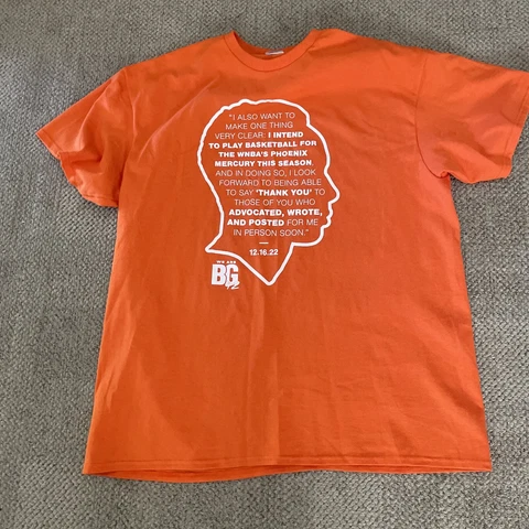 Phoenix Mercury Brittney Griner Welcome Home Opener T Shirt May 21, 2023 XL NWOT Cover