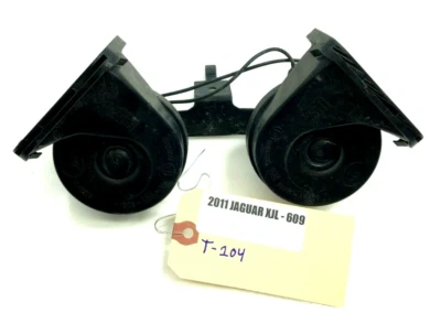 Bocina de señal Jaguar XJL 2010-2017 izquierda y derecha bajo tono alto con soporte X2 OEM. Foto 1 de 4