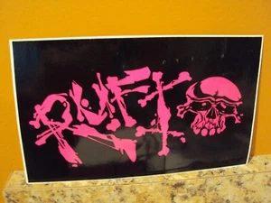 Ruf Vinyl Aufkleber 5 1/2" x 3" gekreuzte Knochen und Totenkopf Abziehbild - Bild 1 von 2