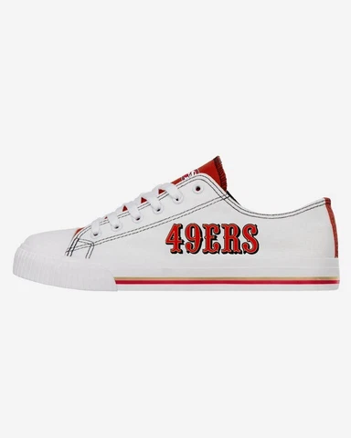 NFL San Francisco 49ers Mens Shoes Size 11 FOCO Low Top White Cover