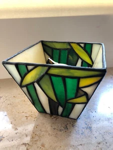 Tiffany Glaskunst, Tischdeco, Windlicht mit Kerze - Bild 1 von 1