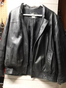 Vintage Leather Image Collection Leather Coat Made In New Zealand Size L - Picture 1 of 13