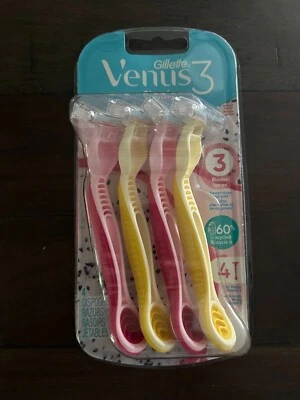 Pack de 4 maquinillas de afeitar Gillette Venus3 Simply Dragonfruit/Pitaya Foto 1 de 2
