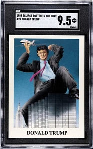 Tarjeta de novato Donald Trump 1989 Rotten To The Core #26 RC SGC 9,5 como nueva + EE. UU. MAGA - Imagen 1 de 2