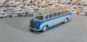 vecchio autobus panoramico WIKING Setra S6 blu/argento pullman tetto in vetro motore omnibus - Foto 1 di 8