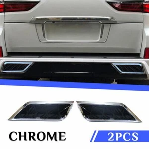 Chrome Rear Bumper Lip Diffuser Bodykit Sticker Cover For Lexus LX570 2016-2021  - Picture 1 of 7