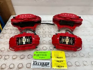 PINZAS DE FRENO BREMBO DELANTERAS TRASERAS 17 18 19 20 TESLA MODELO X P100D OEM ROJAS - Imagen 1 de 24