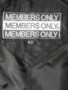  Members Only Black Jacket Windbreaker Made In Korea Sz 42 - Picture 1 of 11