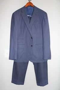 BLUE SID MASHBURN 100% WOOL 2-piece SLIM FIT SUIT sz 46R JACKET & 36 PANTS ITALY - Picture 1 of 10