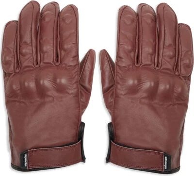 SPADA Wyatt Mens Motorcycle Motorbike Touring CE Leather Gloves - Oxblood Brown