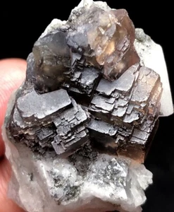 28g Natural skeletal Elestial Candle QUARTZ Crystal Inner Mongolia&Fluorite r652 - Picture 1 of 9