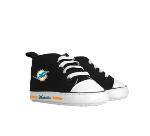 Pre-Walker Hightop Baby Shoes - Miami Dolphins - 0-6 Months - Black - SH15 Cover