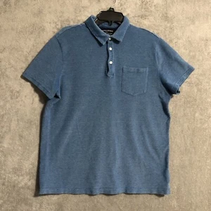 Banana Republic Pique Polo Shirt Blue Organic Cotton Casual Size XL Chest 44 in - Picture 1 of 8