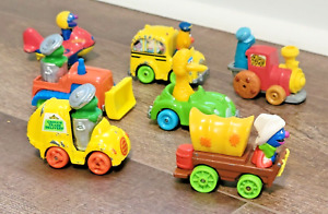 Vintage Sesame Street Playskool Die Cast Cars 1980s Muppets Lot of 7 ~Toy Lot~