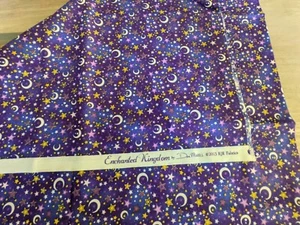 RJR Fabrics Enchanted Kingdom 100% Cotton 34"L x 44"W Stars & Moons - Picture 1 of 2