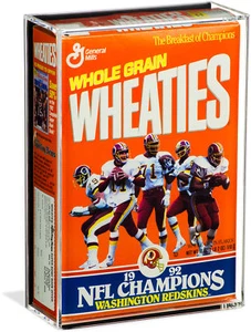 Wheaties Cereal Box Display Case with Black Back Wall Mount (A020) - Picture 1 of 4