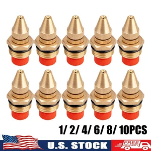 1/2in Brass Misting Nozzle Water Sprinkler Head Garden Irrigation System Kit USA - Picture 1 of 19