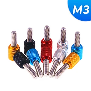 M3 Knurled Thumb Screws Stainless Steel + Aluminum Hand Grip Knob Bolts DIN 464 - Picture 1 of 9